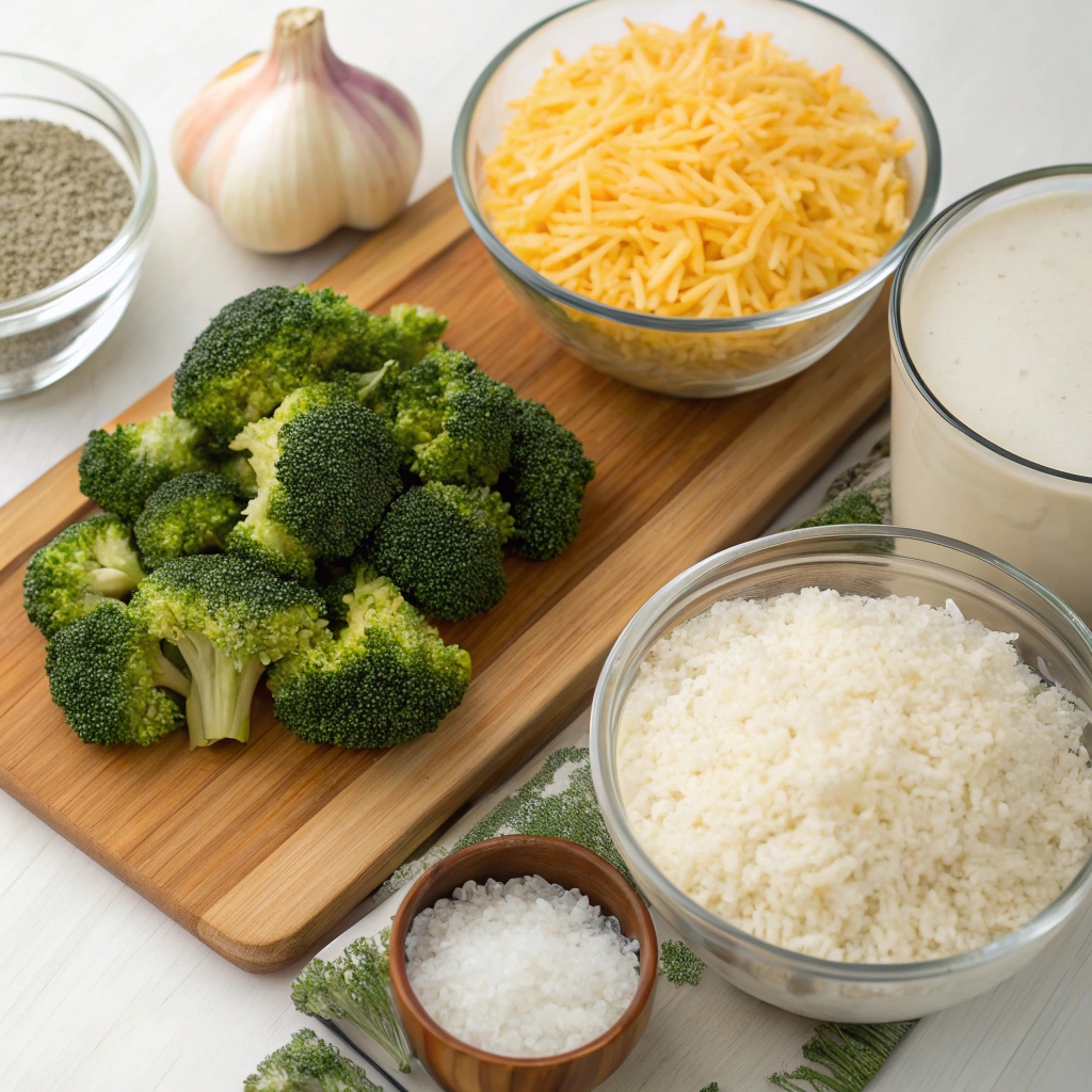 Broccoli Rice Casserole: 5-Ingredient How to Make This Comfort Food 2 ingredients to make broccoli rice casserole 3 cups 1